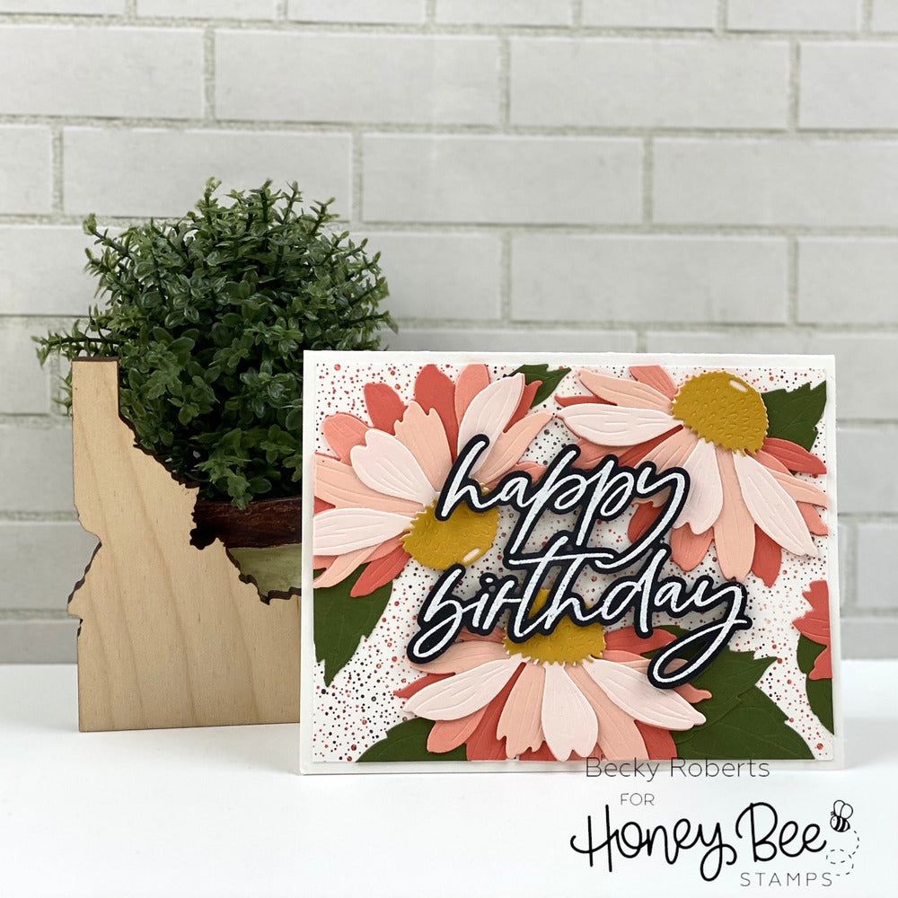 Miss You Big Time - 6x8 Photopolymer Stamp Set - Honey Bee Stamps