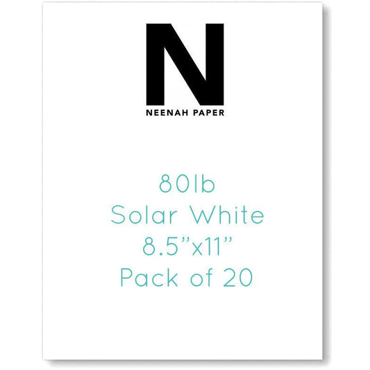 Neenah 80lb Classic Crest White Cardstock 8.5"X11" - 20 Sheets - Honey Bee Stamps
