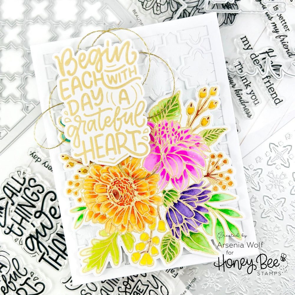 Ornate A2 Cover Plate Base - Honey Cuts - Stand - Alone Dies - Honey Bee Stamps