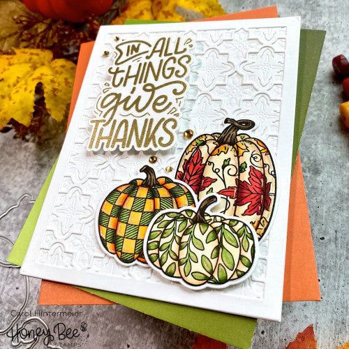 Painted Pumpkins - 4x5 Photopolymer Stamp Set - Honey Bee Stamps