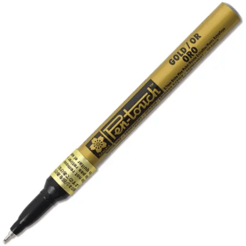 Pen - Touch Paint Marker - Permanent Opaque Gold .7mm Extra Fine Tip Paint Pen - Honey Bee Stamps