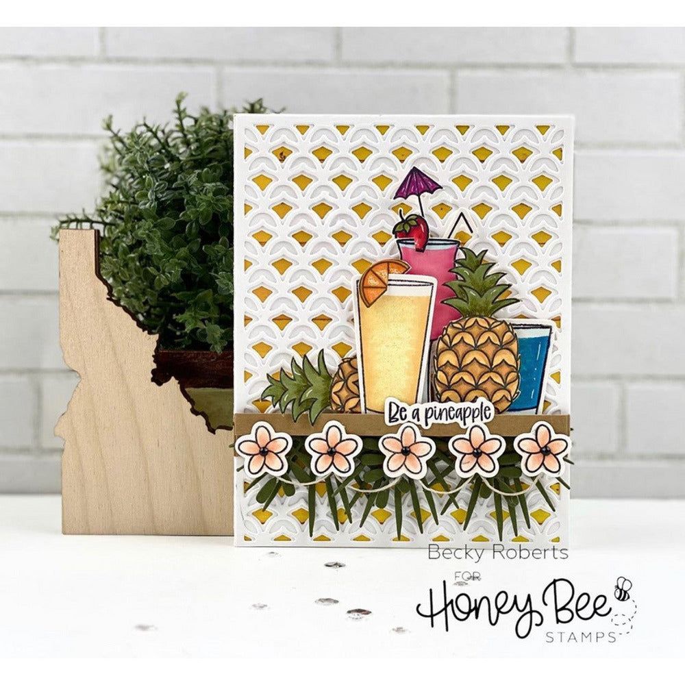 Pineapple Lattice Cover Plate Base - Honey Cuts - Stand - Alone Dies - Retiring - Honey Bee Stamps