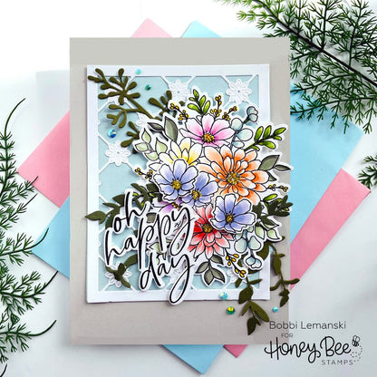 Pinstripes & Polka Dots: Spring Paper Pad 6x8.5 - 24 Double - Sided Sheets - Honey Bee Stamps