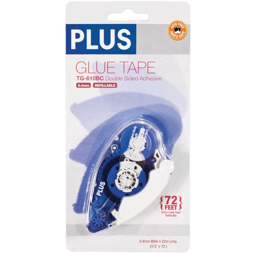 Plus Glue Tape Dispenser .33"X72' Blue TG - 610BC - Honey Bee Stamps