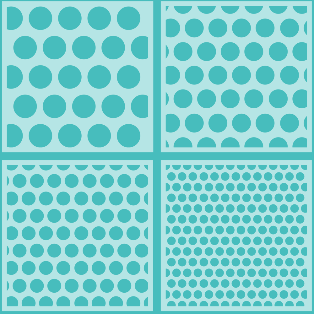 Polka Dot - Set of 4 - 6"x6" Background Stencils - Retiring - Honey Bee Stamps