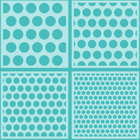 Polka Dot - Set of 4 - 6"x6" Background Stencils - Retiring - Honey Bee Stamps