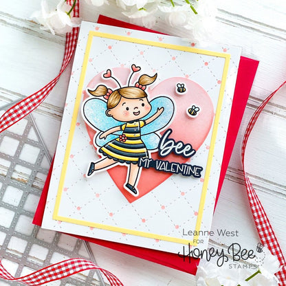 Quilted A2 Cover Plate - Honey Cuts - Stand - Alone Dies - Honey Bee Stamps
