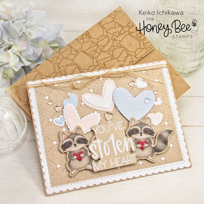 Quilted Hearts & Dots - Set of 2 6"x6" Stencils - Retiring - Honey Bee Stamps