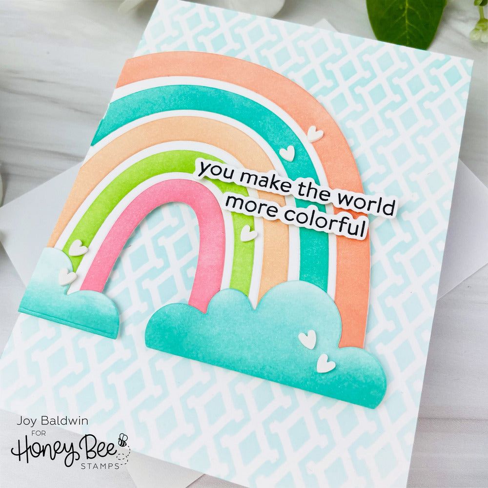 Rainbow Builder A2 Card Base - Honey Cuts - Stand - Alone Dies - Retiring - Honey Bee Stamps
