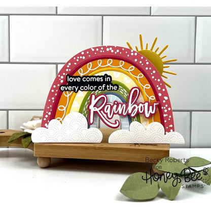 Rainbow Builder A2 Card Base - Honey Cuts - Stand - Alone Dies - Retiring - Honey Bee Stamps