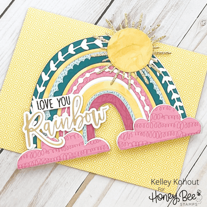 Rainbow Builder A2 Card Base - Honey Cuts - Stand - Alone Dies - Retiring - Honey Bee Stamps
