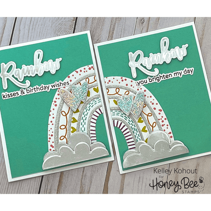 Rainbow - Hot Foil and Letter Press Plate - Retiring - Honey Bee Stamps