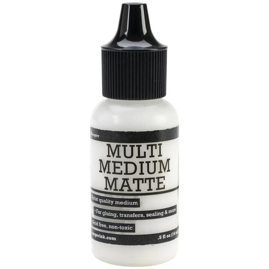 Ranger Multi Medium Matte 0.5oz bottle for gluing, transfers, and sealing