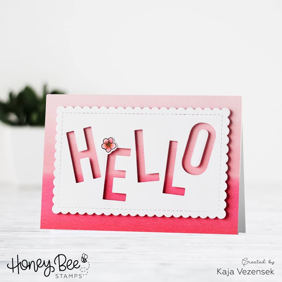Scallop A7 Card Frames - Honey Cuts - Stand - Alone Dies - Honey Bee Stamps