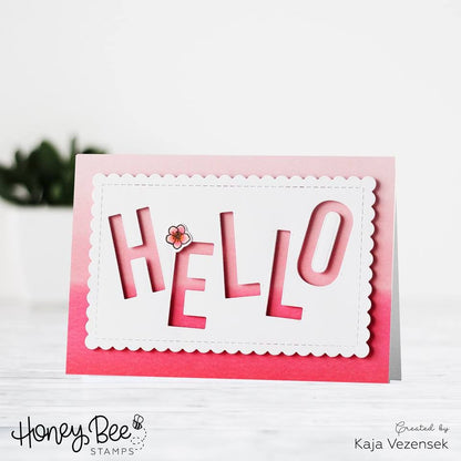 Scallop A7 Card Frames - Honey Cuts - Stand - Alone Dies - Honey Bee Stamps