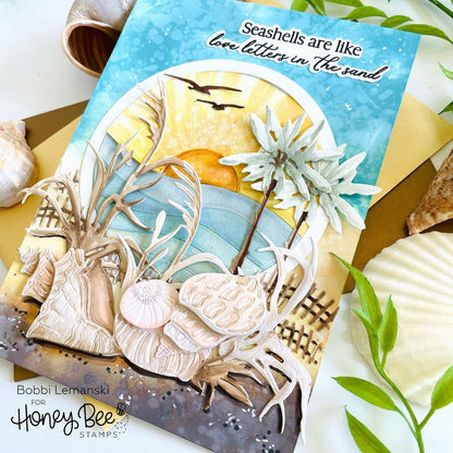 Seashells - 6x8 Photopolymer Stamp Set - Honey Bee Stamps