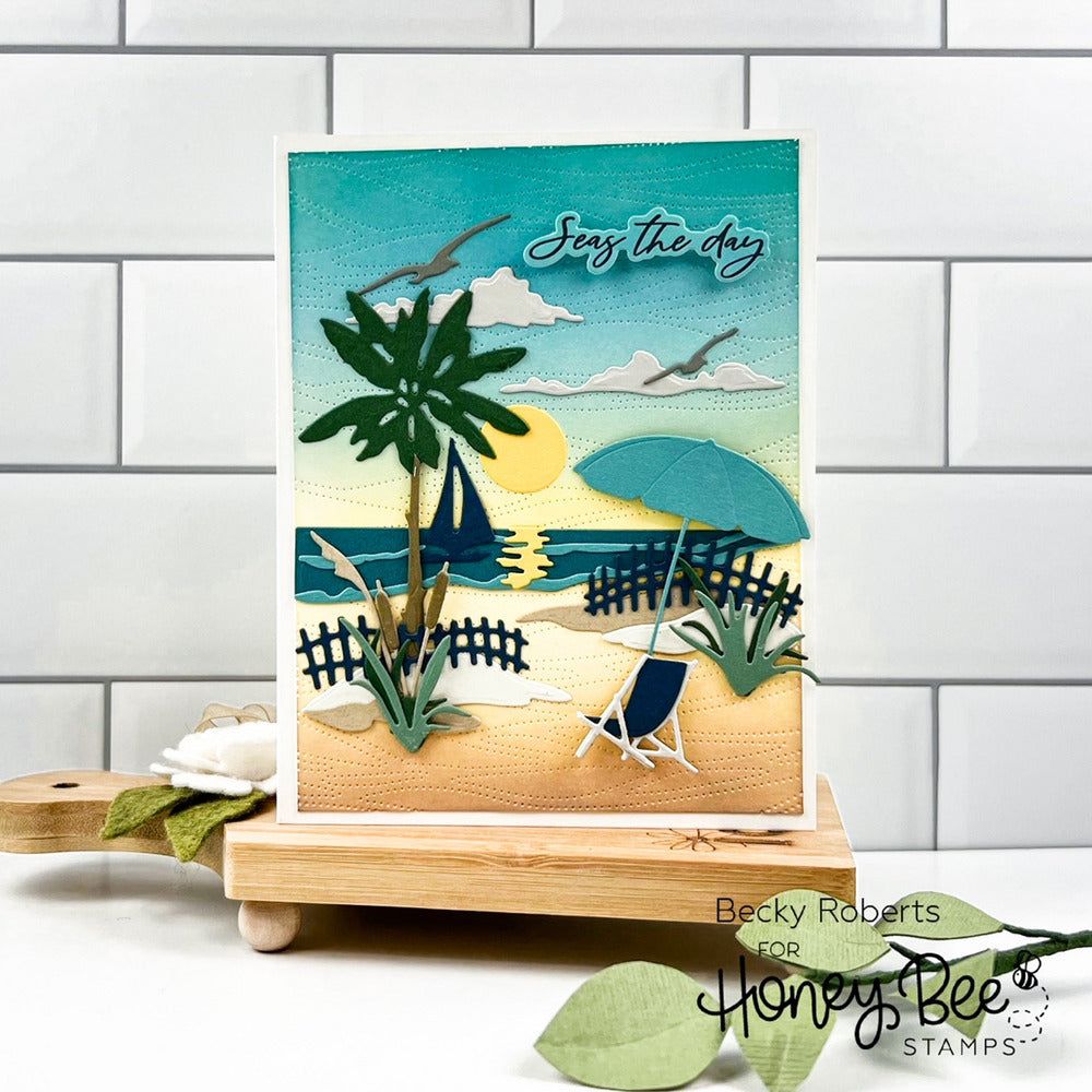 Shoreline Scene Builder - Honey Cuts - Stand - Alone Dies - Honey Bee Stamps