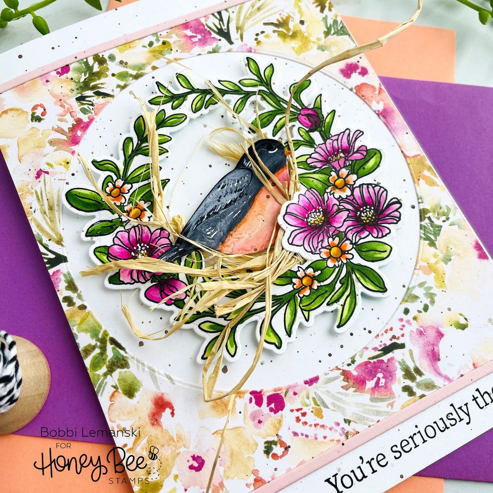 Simply Spring Paper Pad 6x8.5 - 24 Double - Sided Sheets - Honey Bee Stamps