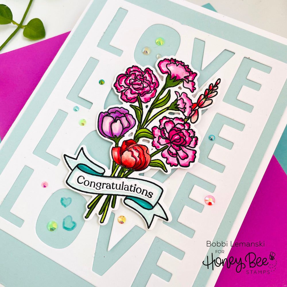 Simply Stated - 6x6 Photopolymer Stamp Set - Retiring - Honey Bee Stamps