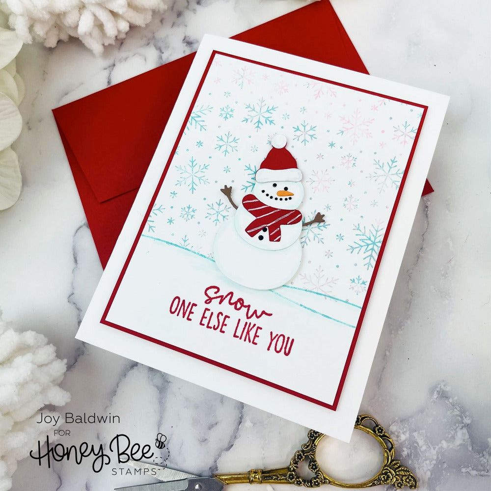 Snow Family Like Ours - 6x8 Photopolymer Stamp Set - Retiring - Honey Bee Stamps