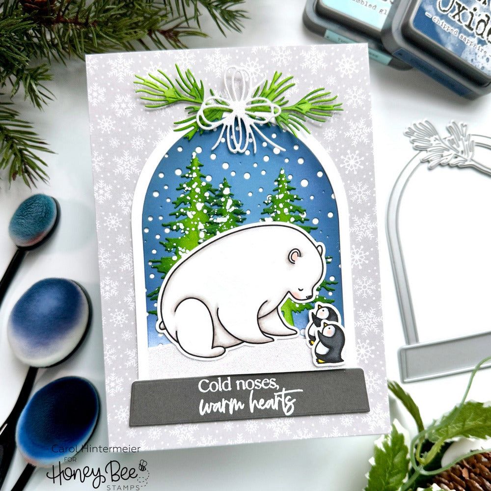 Snow Globe A2 Shaker or Card Base - Honey Cuts - Stand - Alone Dies - Honey Bee Stamps