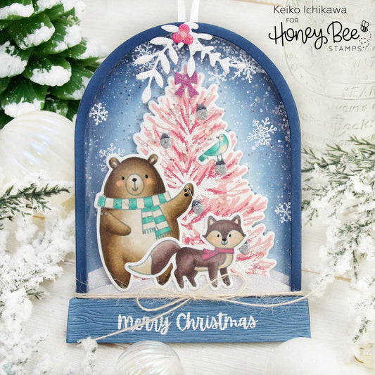 Snow Globe A2 Shaker or Card Base - Honey Cuts - Stand - Alone Dies - Honey Bee Stamps
