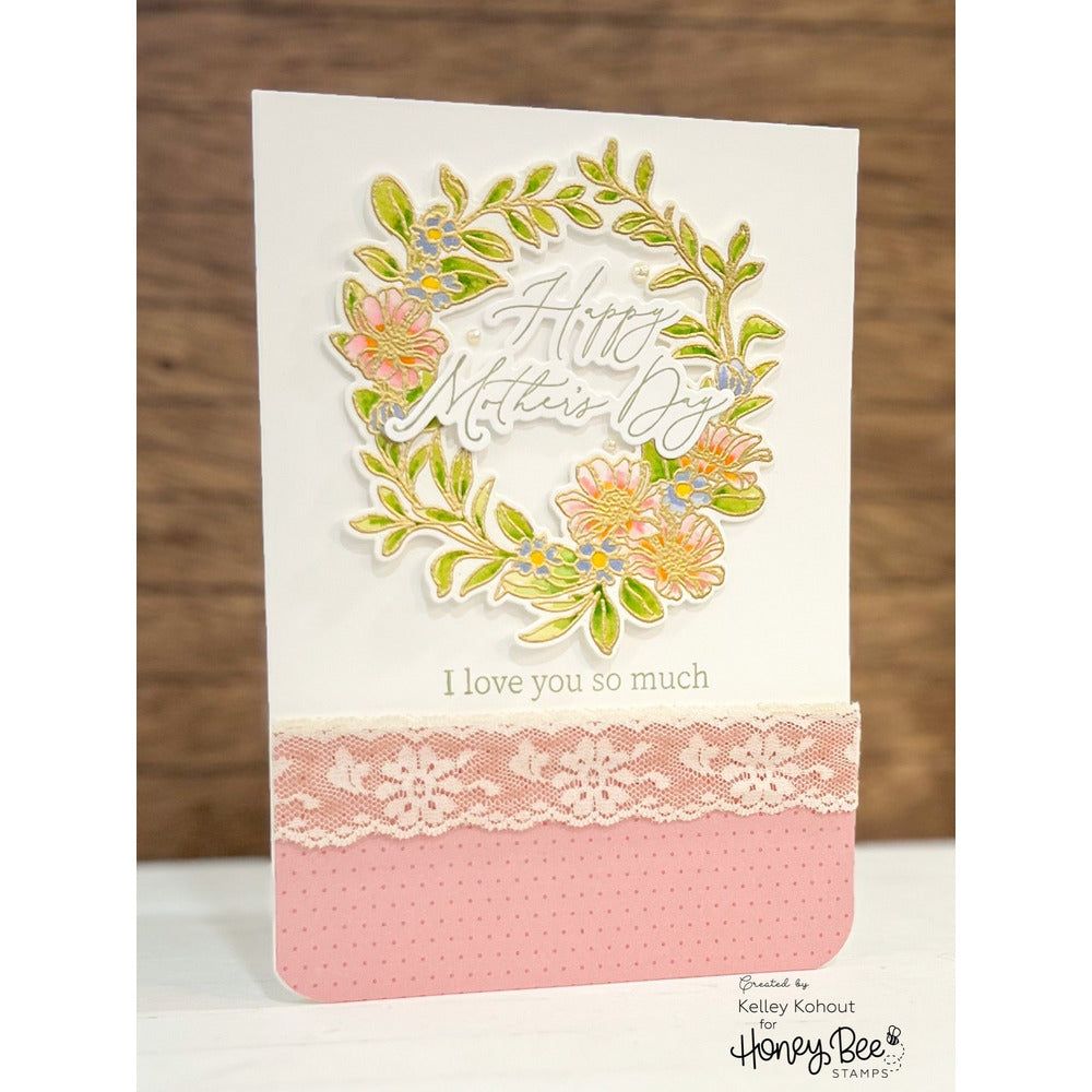 Spring Wreath - Honey Cuts - Coordinating Dies - Retiring - Honey Bee Stamps
