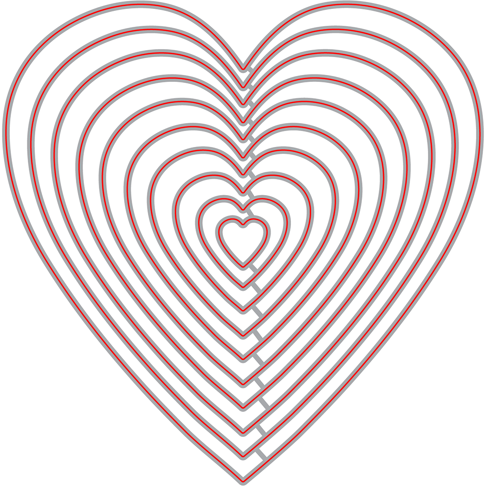 Stacking Hearts - Honey Cuts - Stand - Alone Dies - Honey Bee Stamps