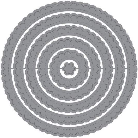 Stitched Scallop Circles - Honey Cuts - Stand - Alone Dies - Honey Bee Stamps