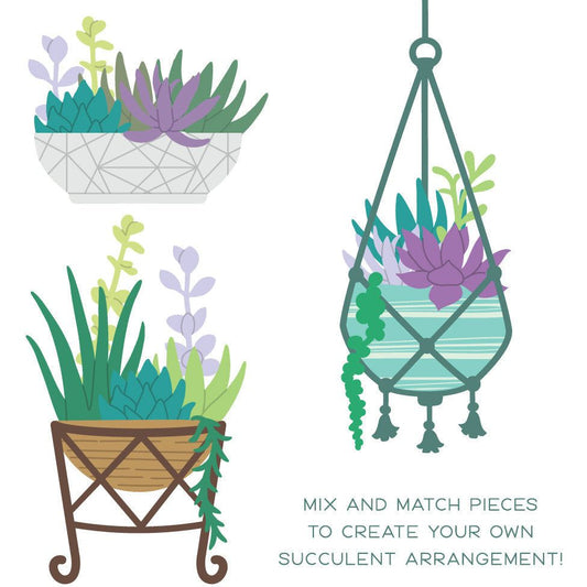 Succulent Garden Builder - Honey Cuts - Stand - Alone Dies - Honey Bee Stamps