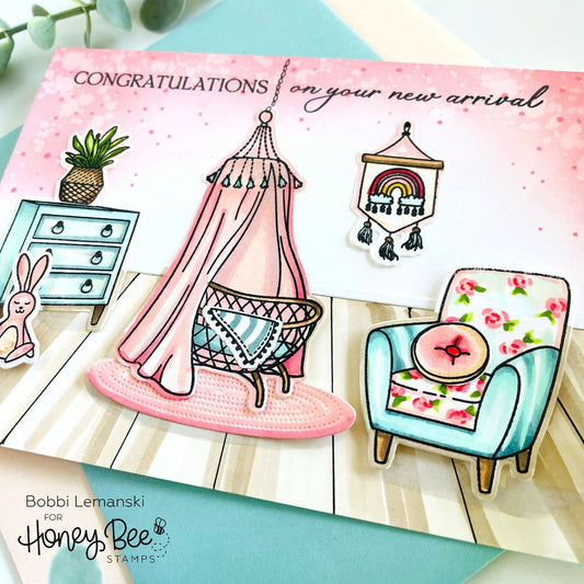 Sweet Nursery - Honey Cuts - Coordinating Dies - Honey Bee Stamps