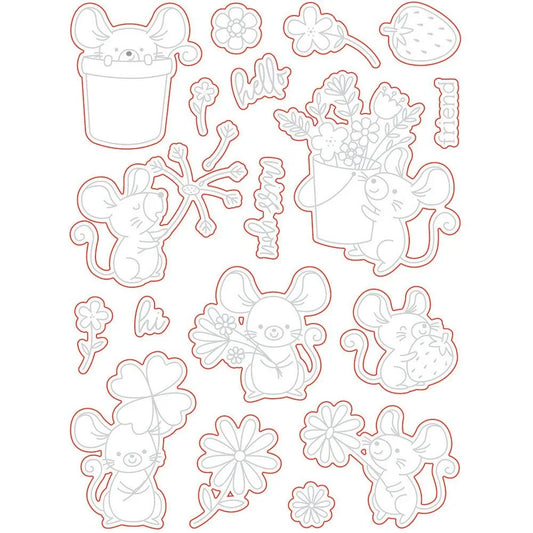 Sweet Spring Mice - Honey Cuts - Coordinating Dies - Honey Bee Stamps