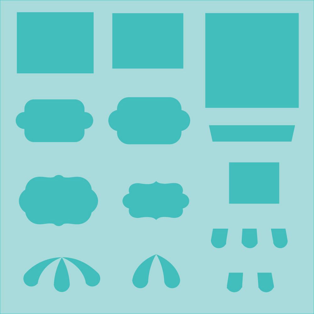 Treat Shop Add - On - Set of 2 - 6"x6" Coordinating Stencils - Retiring - Honey Bee Stamps