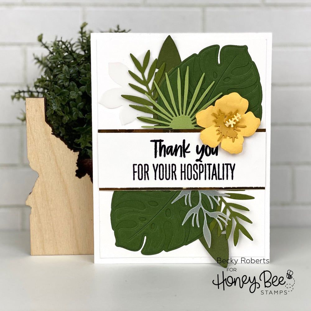 Tropical Bouquets - Honey Cuts - Stand - Alone Dies - Honey Bee Stamps