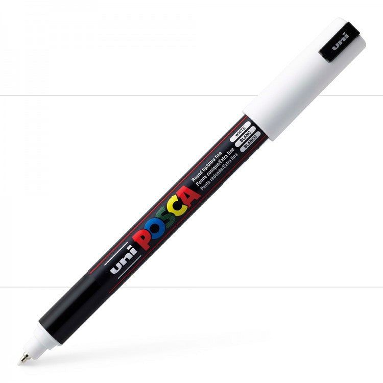 Uni Posca - PC - 1MR - White Extra - Fine Pin Tip Acrylic Paint Pen - Honey Bee Stamps