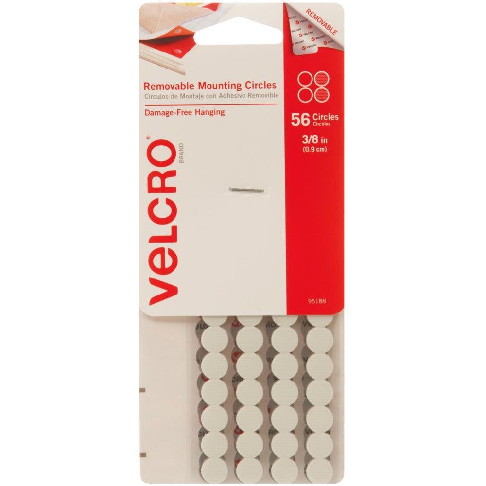 White Velcro Brand Small 3/8" Cirlces - 56 Piece Hook and Loop Closure Dots - Honey Bee Stamps