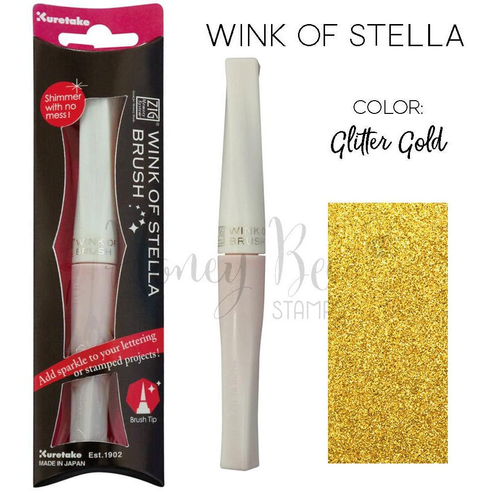 Wink Of Stella Brush Tip Pen - Glitter Gold - Honey Bee Stamps