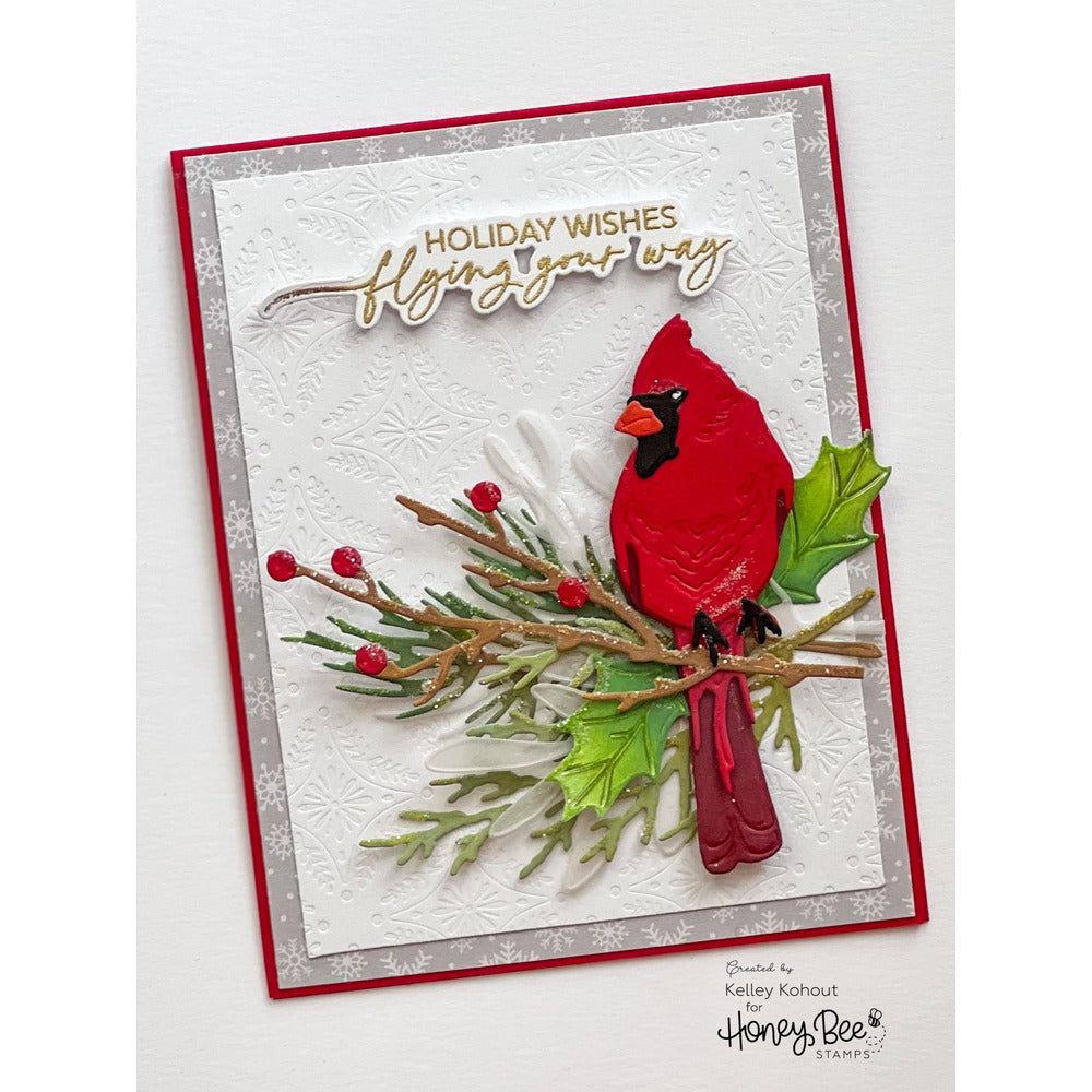 Winter Gems A2 Cover Plate - Honey Cuts - Stand - Alone Dies - Honey Bee Stamps