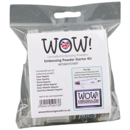 WOW! Embossing Powder Starter Kit - Set of 6 Embossing Powders - Honey Bee Stamps